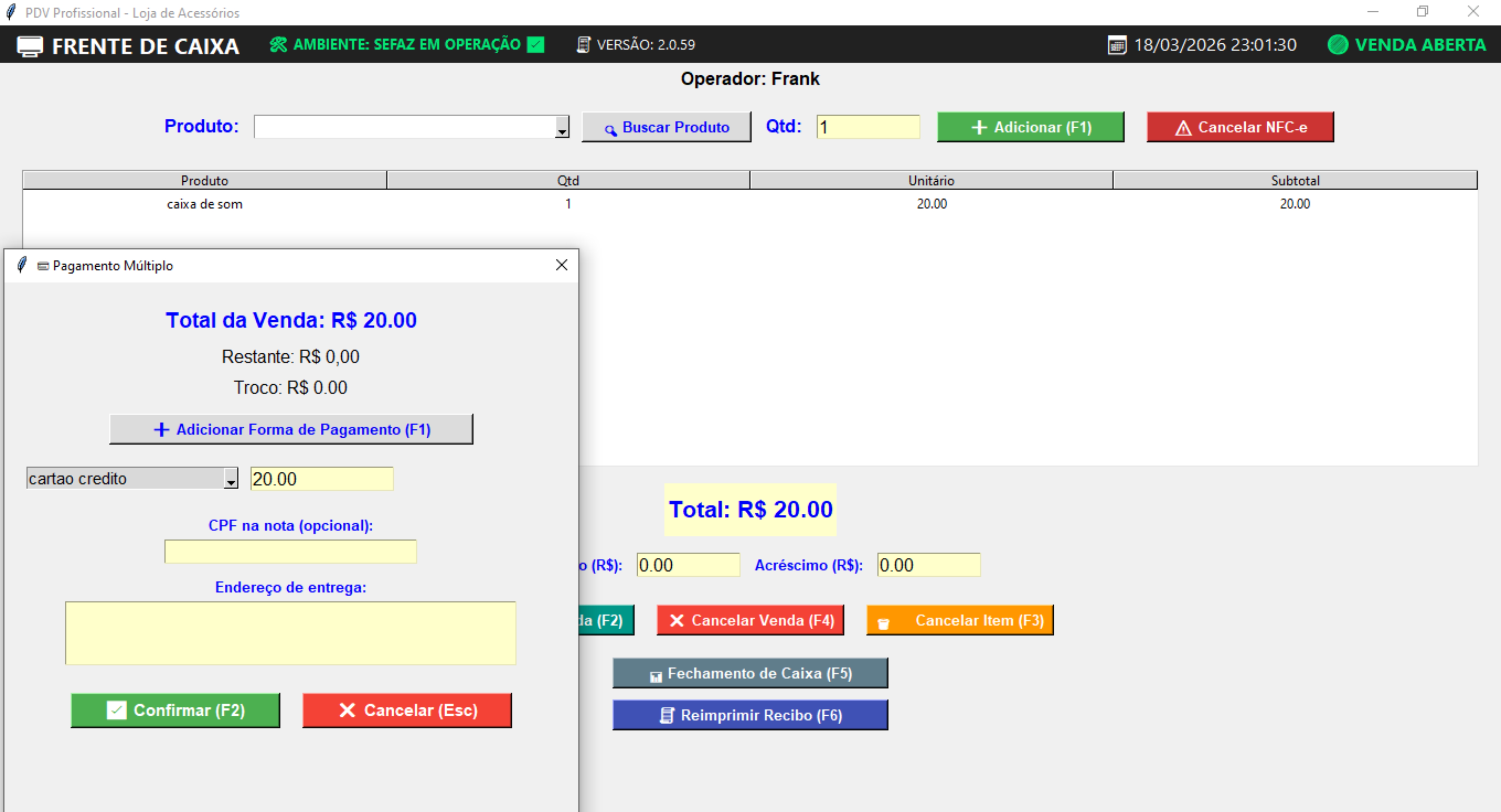 Tela de automação da AlumbraTec